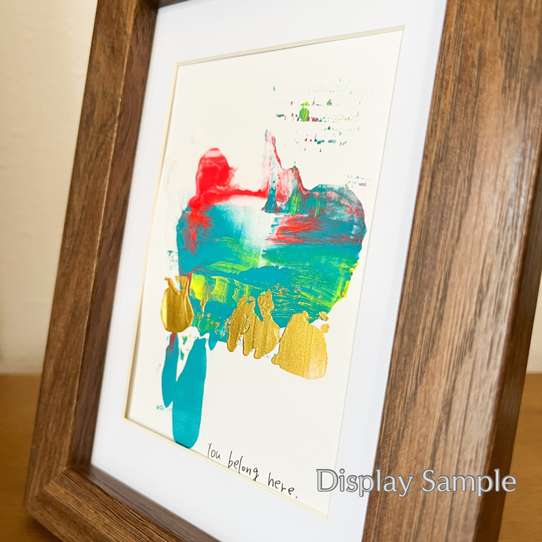 【集めよう!】ハガキサイズ 抽象画 アクリル絵の具 「時の流れ」(4枚から選択) | 【Let’s Collect! 】 Postcard-size Acrylic Abstract Painting (Choose 4)