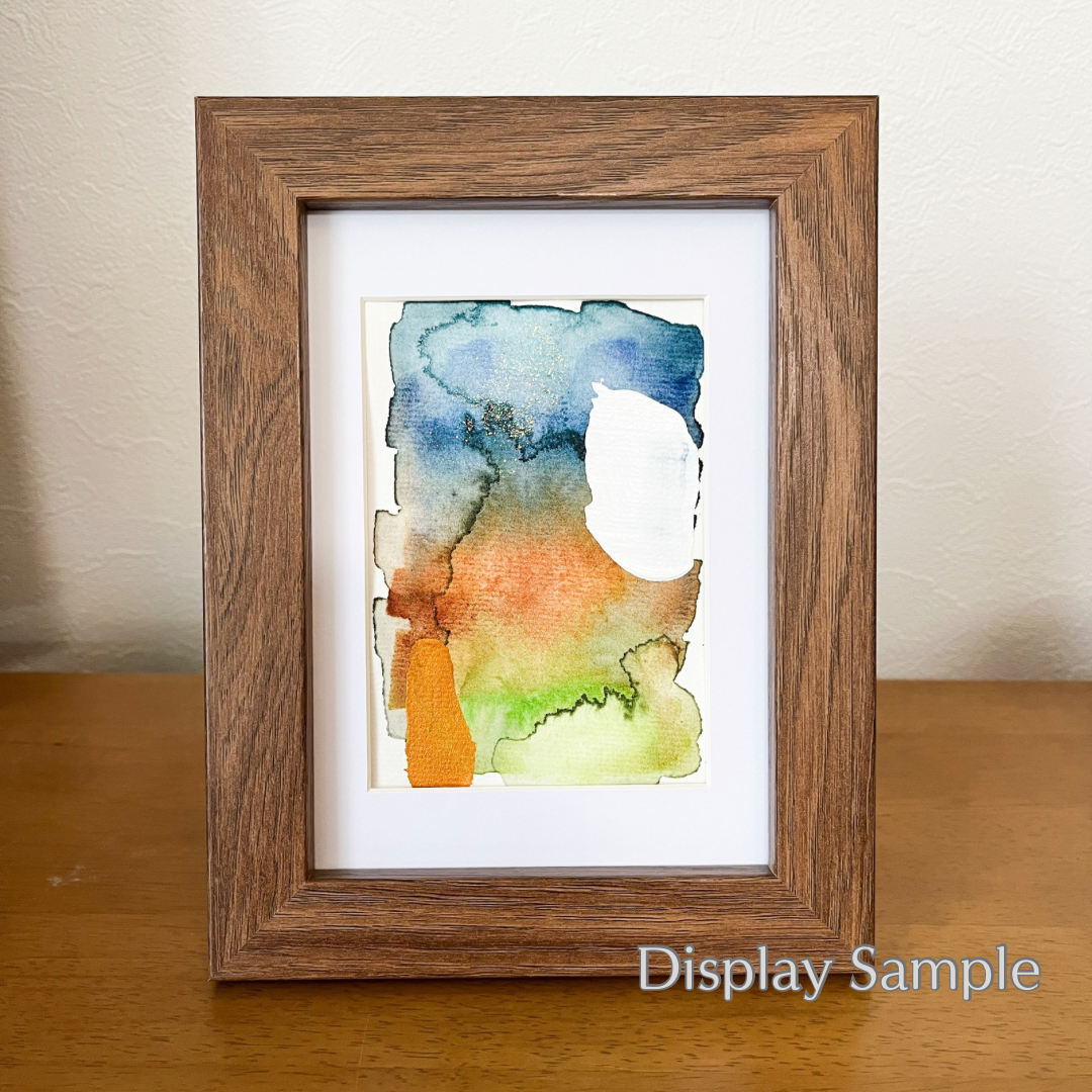 【集めよう!】ハガキサイズ 抽象画 水彩画 「光の記憶」(4枚から選択) | 【Let’s Collect! 】 Postcard-size Watercolor Abstract Painting (Choose 4)