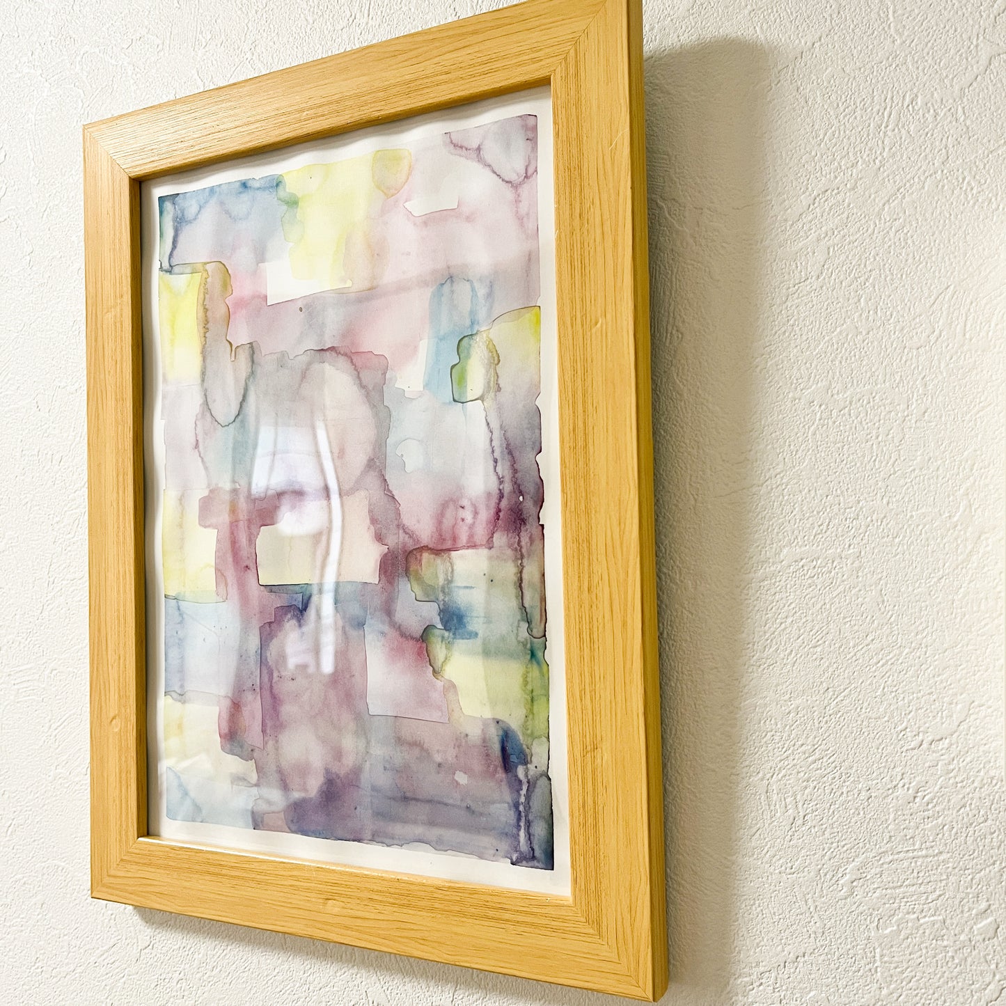 "Dream Fragments" #01 Watercolor Abstract Painting A4 Size Kent Paper Framed