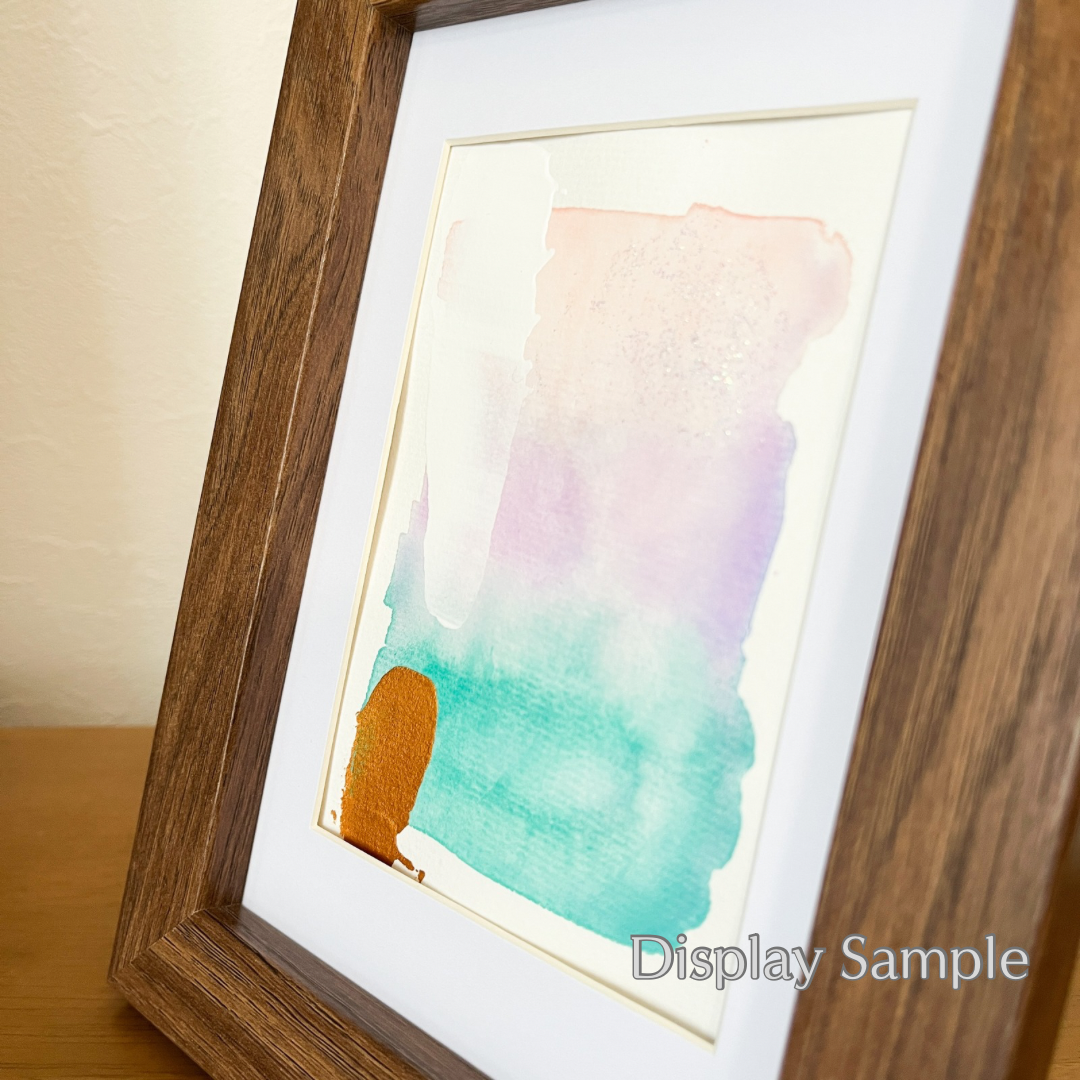 【集めよう!】ハガキサイズ 水彩 抽象画 「さざなみの音」(4枚から選択) | 【Let’s Collect! 】 Postcard-size Watercolor Abstract Painting (Choose 4)