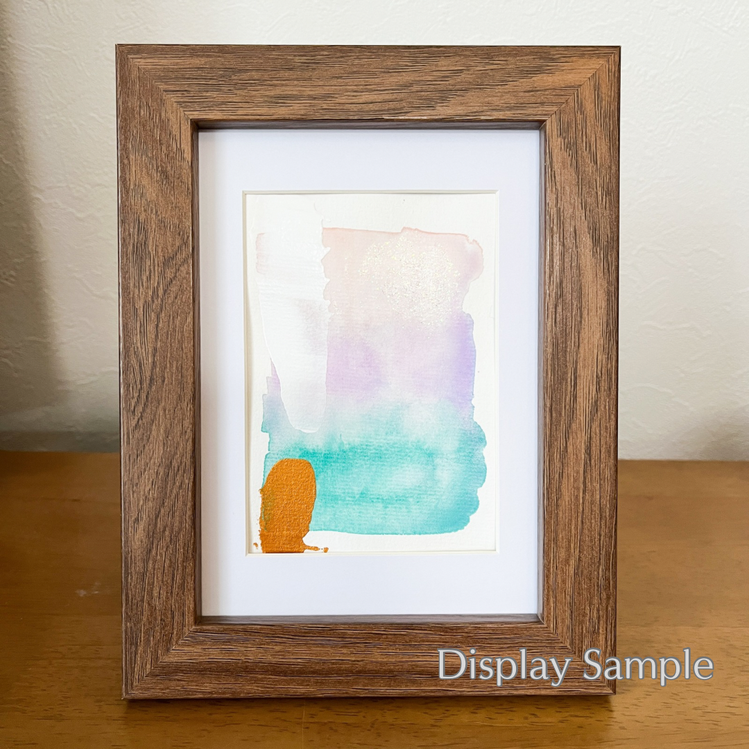 【集めよう!】ハガキサイズ 水彩 抽象画 「さざなみの音」(4枚から選択) | 【Let’s Collect! 】 Postcard-size Watercolor Abstract Painting (Choose 4)