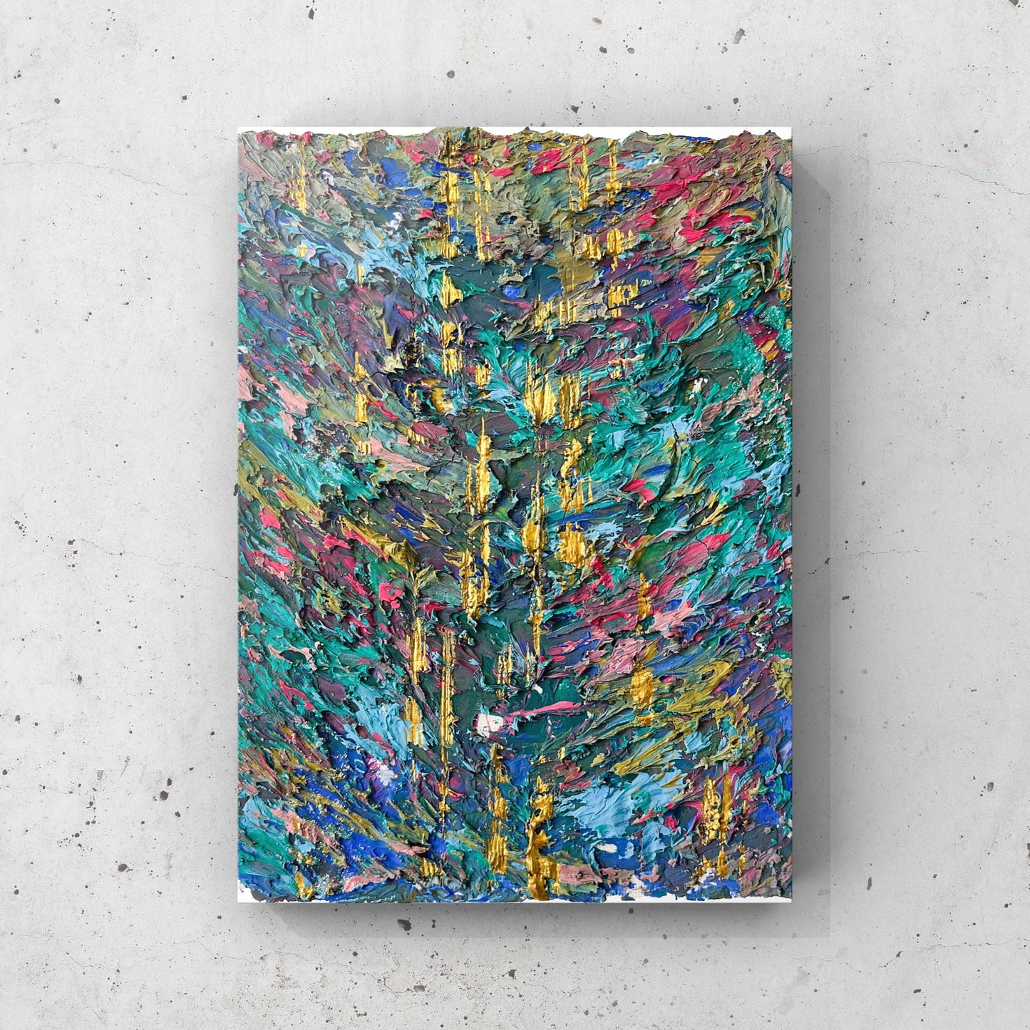 【Shopify限定】0号 遊 アクリル抽象画 テクスチャーアート【ハイライン】|【Small Canvas】Asobi Textured Marble Acrylic Painting (Highline Series)