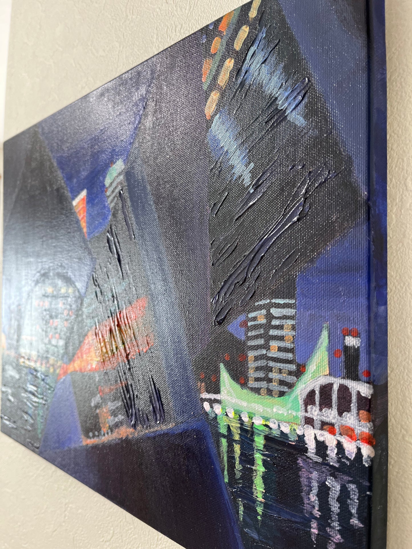 【注目の作品】受注制作品】F6 ジクレー複製画「神戸:凪の記憶」(キュビズム神戸三部作 ) | 【Made-to-Order 】Giclée Print "Memory Of The Calm Sea" (Cubism Kobe Trilogy)