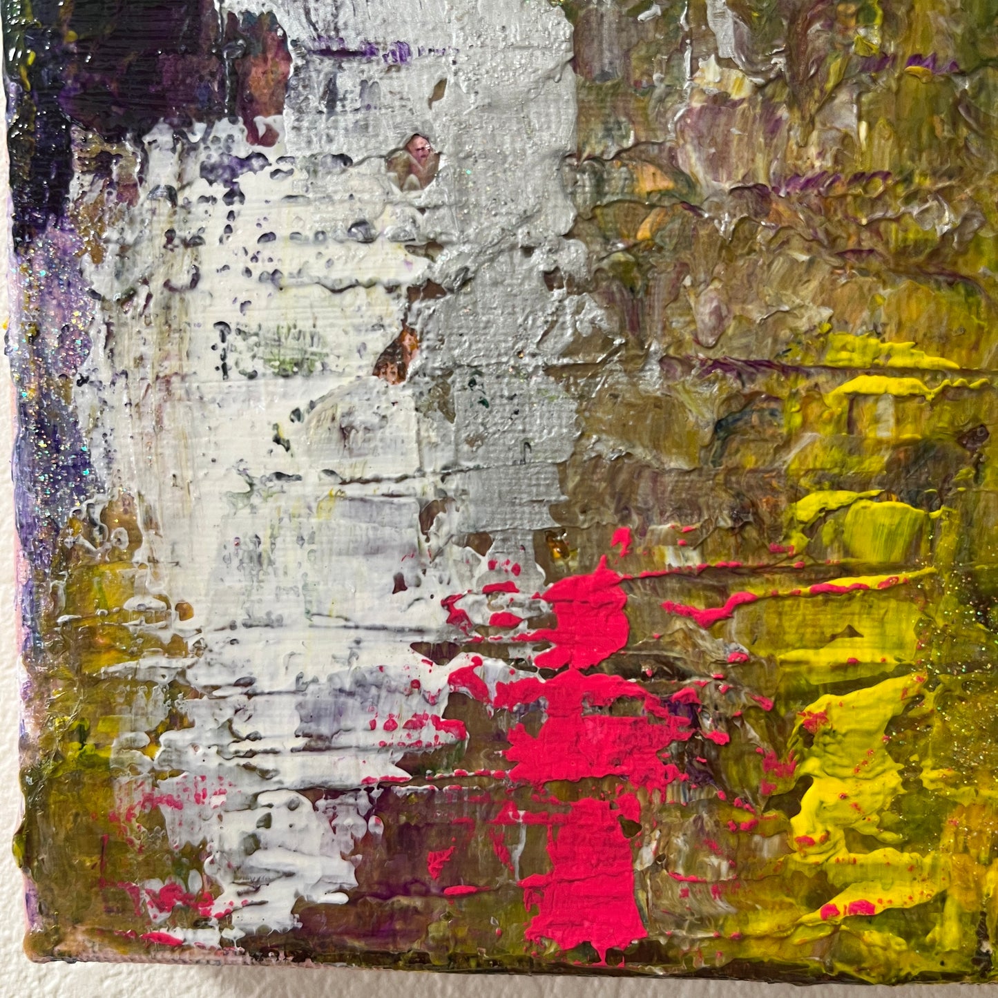 抽象画 アクリル画 「奏」SM | Kanade – Richter-Inspired Deep Green Abstract Painting