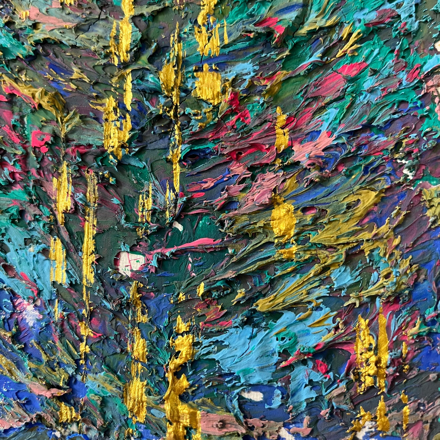 【Shopify限定】0号 遊 アクリル抽象画 テクスチャーアート【ハイライン】|【Small Canvas】Asobi Textured Marble Acrylic Painting (Highline Series)