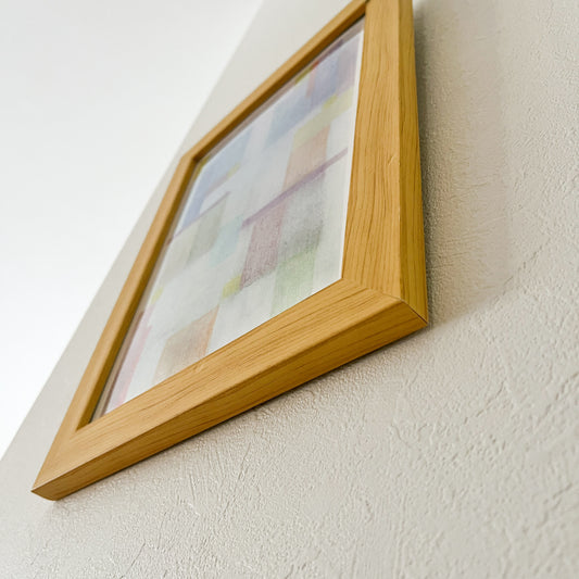 「夢の色片」#02 水彩 パステル A4サイズ ケント紙 額装済み