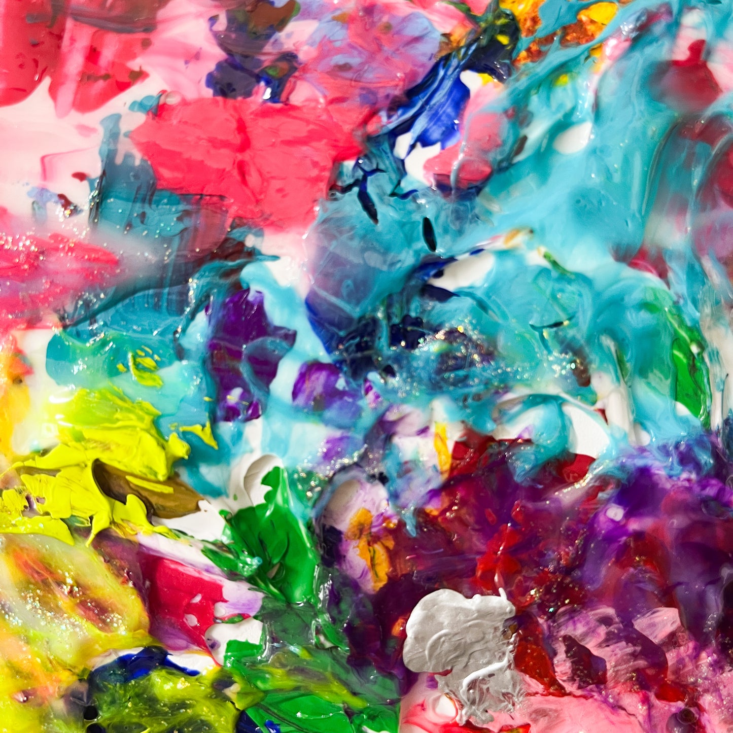 【Shopify限定】0号 ぬる ジェリー抽象画 【ハイライン】|【Small Canvas】Nuru Gel Textured Abstract Painting Acrylic Painting (Highline Series)