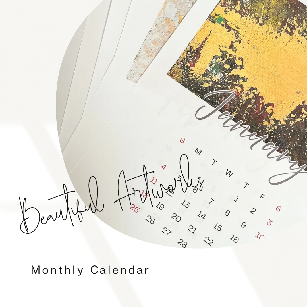 Digital Download Yuka Artworks 2026 Original Calendar (A4 Print / High Resolution PDF / 3 Pages)