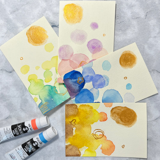 境界との対話 02 ポストカード 4枚セット｜Abstract Watercolor Set (4 pcs) [Free Shipping]