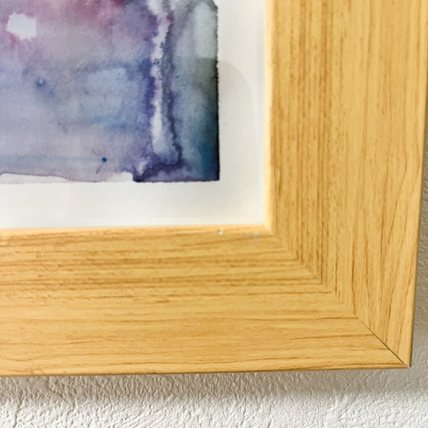 "Dream Fragments" #01 Watercolor Abstract Painting A4 Size Kent Paper Framed