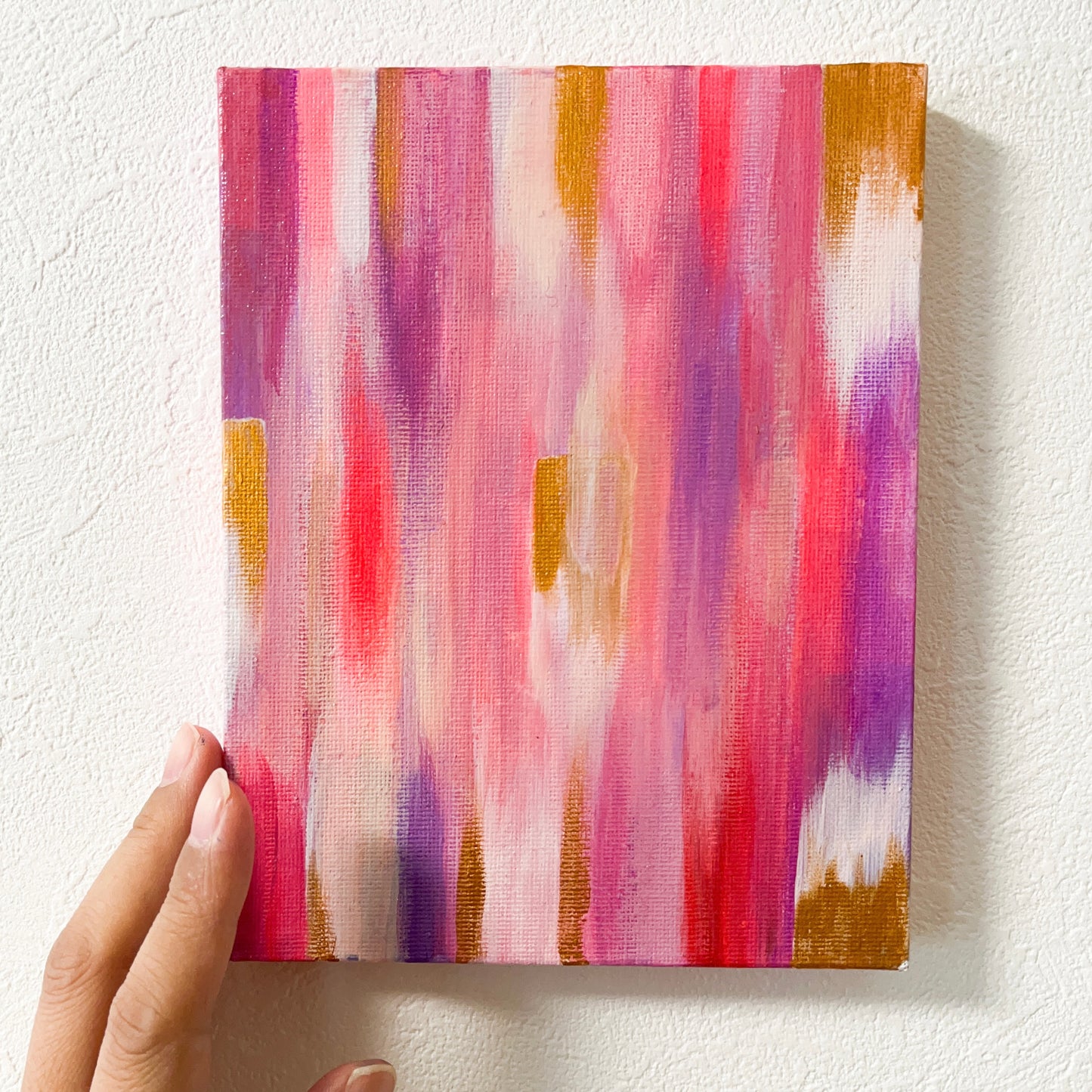 0号 カラフルミニキャンバスアート ピンク | Colorful Mini Canvas Art – Pink