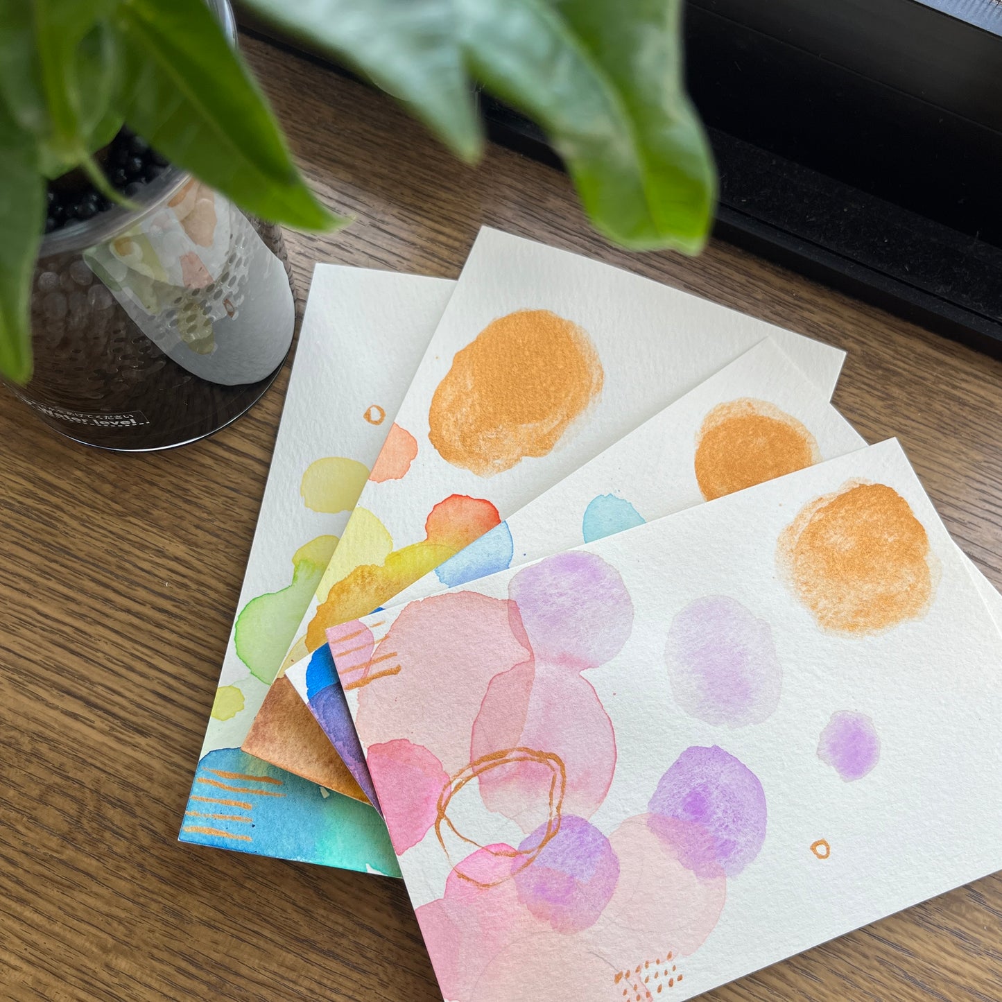 境界との対話 02 ポストカード 4枚セット｜Abstract Watercolor Set (4 pcs) [Free Shipping]