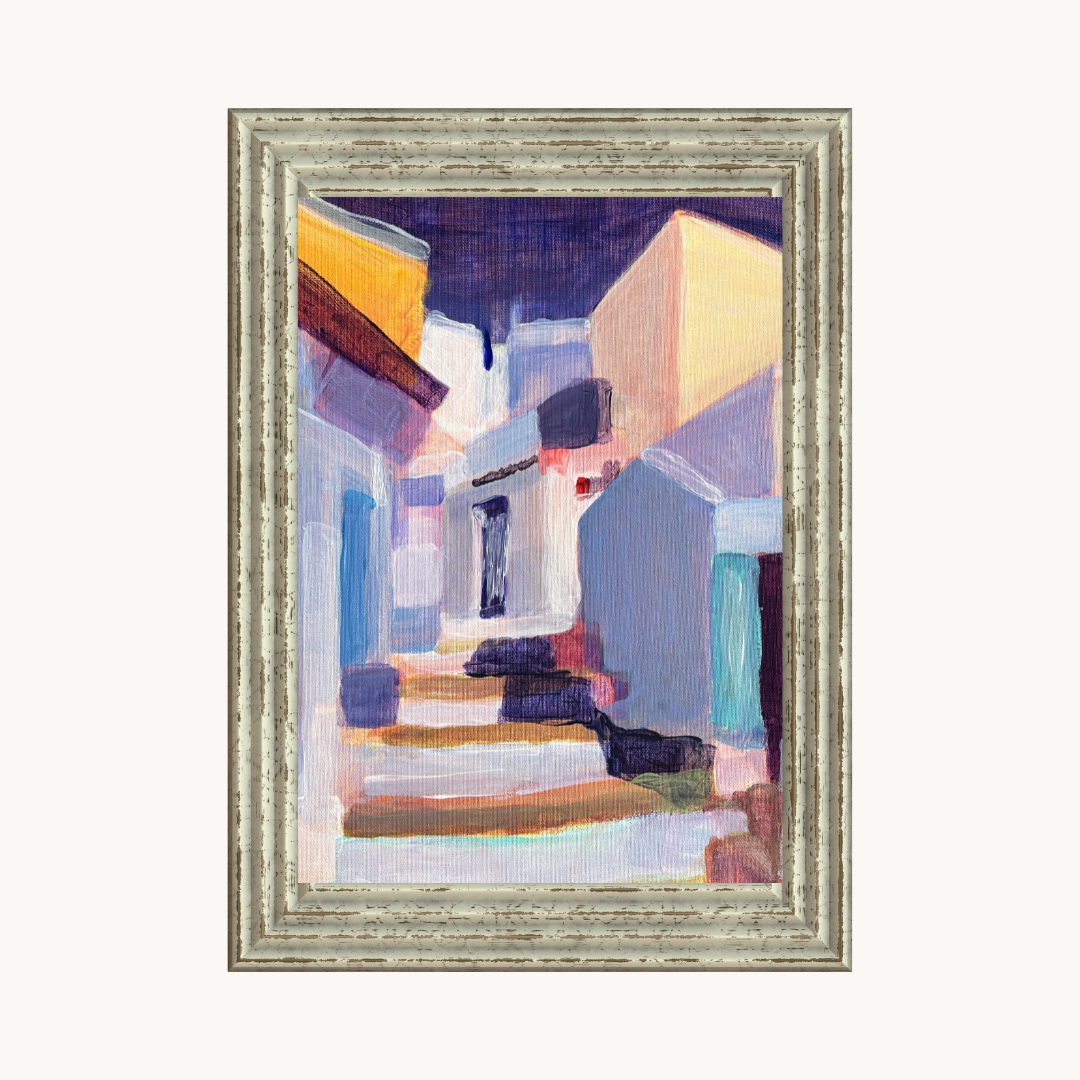 Digital Download "A European Streetscape" Downloadable Reproduction (A4 Print / High Resolution PNG / 2 Pages)