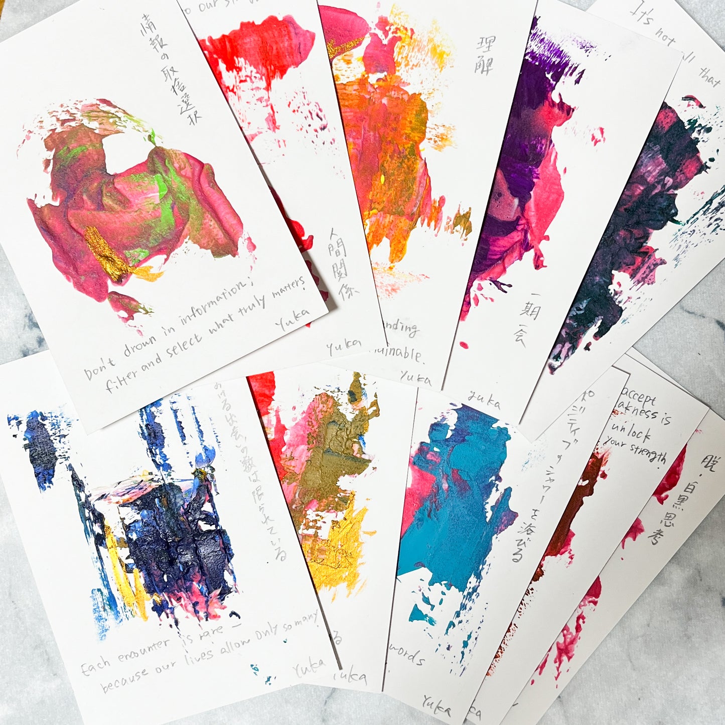 【チャリティ企画】手描きアファメーションカード｜Handmade Affirmation Cards | Charity Donation [Free Shipping]
