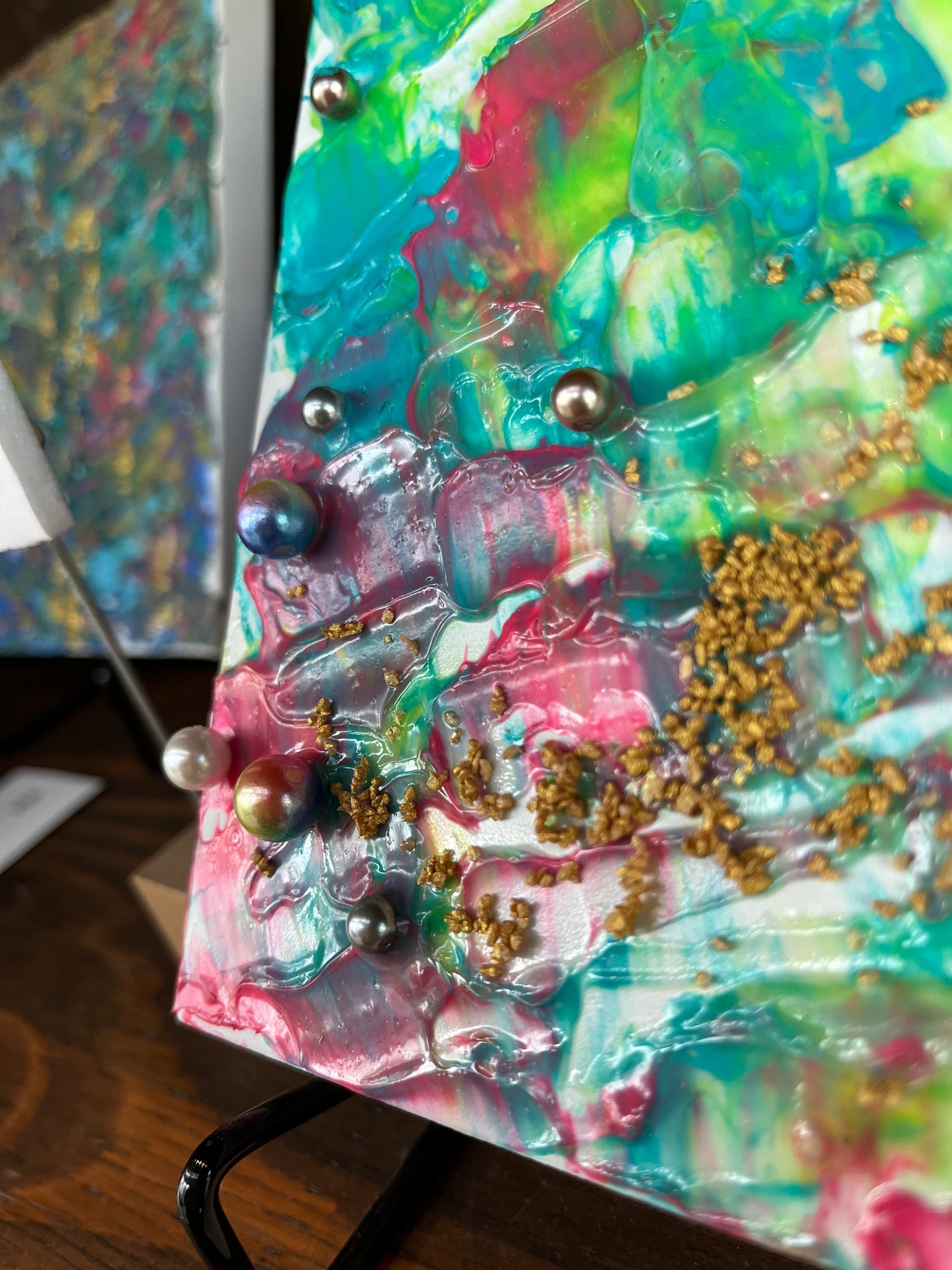 【Shopify限定】0号 きら ジェリー抽象画 【ハイライン】|【Small Canvas】Kira Gel Textured Abstract Painting Acrylic Painting (Highline Series)