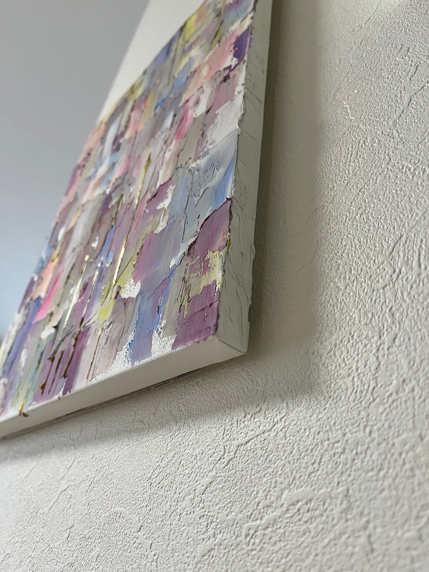 「夢の中で」抽象画 テクスチャーアート F6