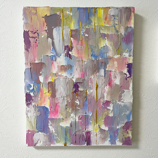 「夢の中で」抽象画 テクスチャーアート F6