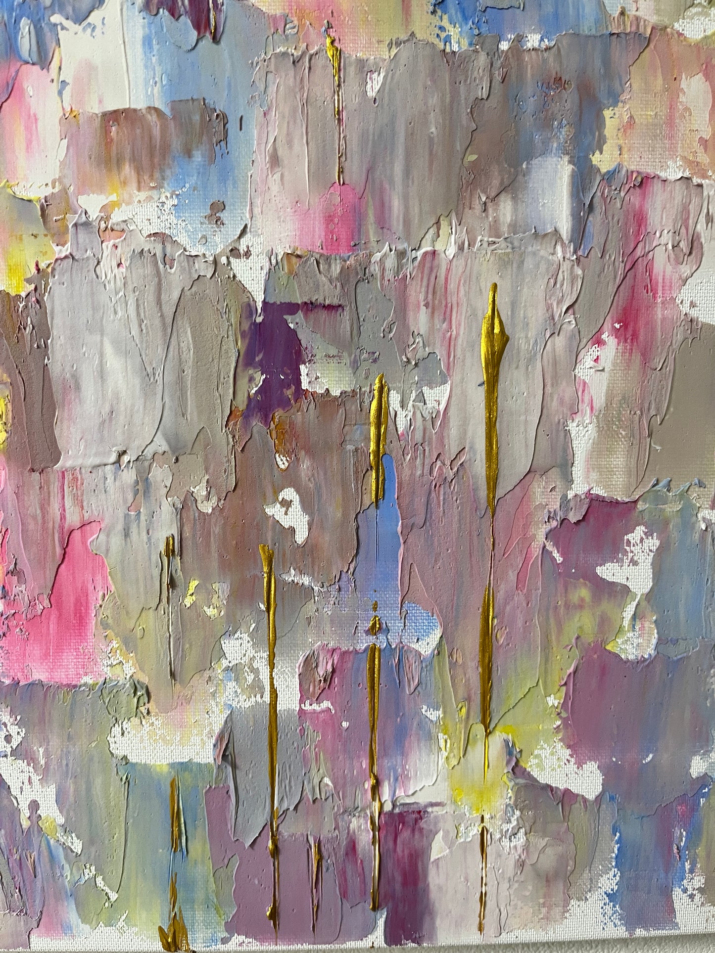 「夢の中で」抽象画 テクスチャーアート F6