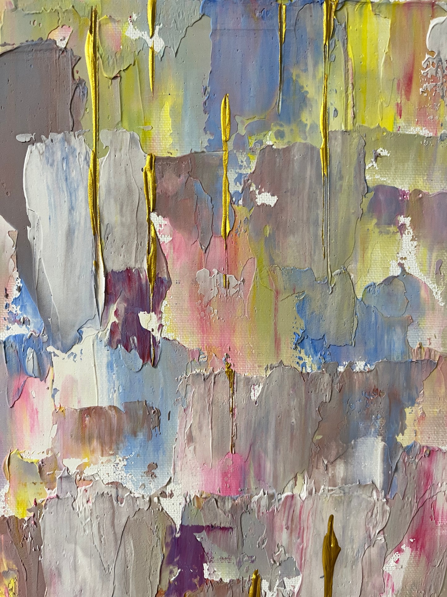 「夢の中で」抽象画 テクスチャーアート F6