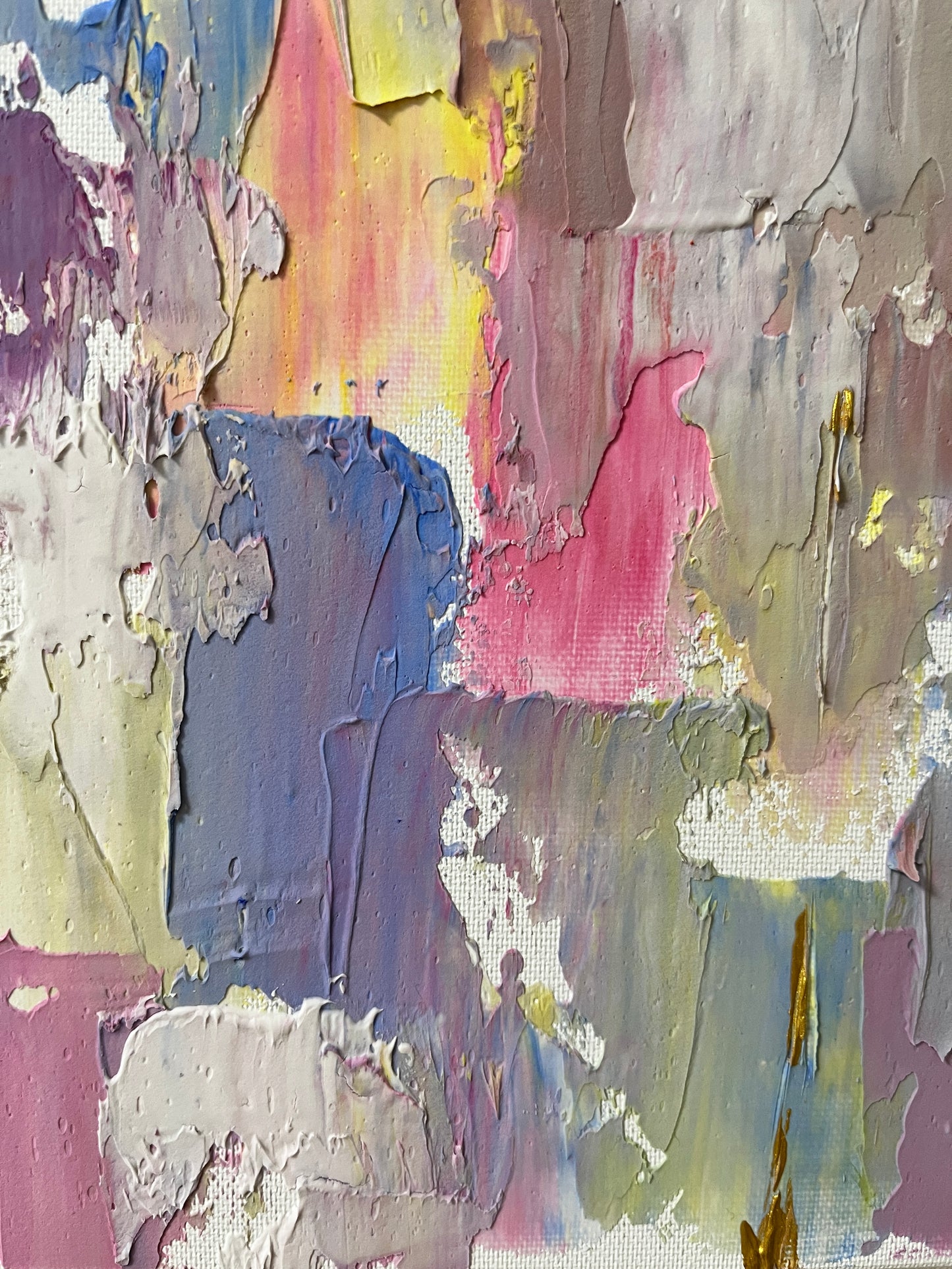 「夢の中で」抽象画 テクスチャーアート F6