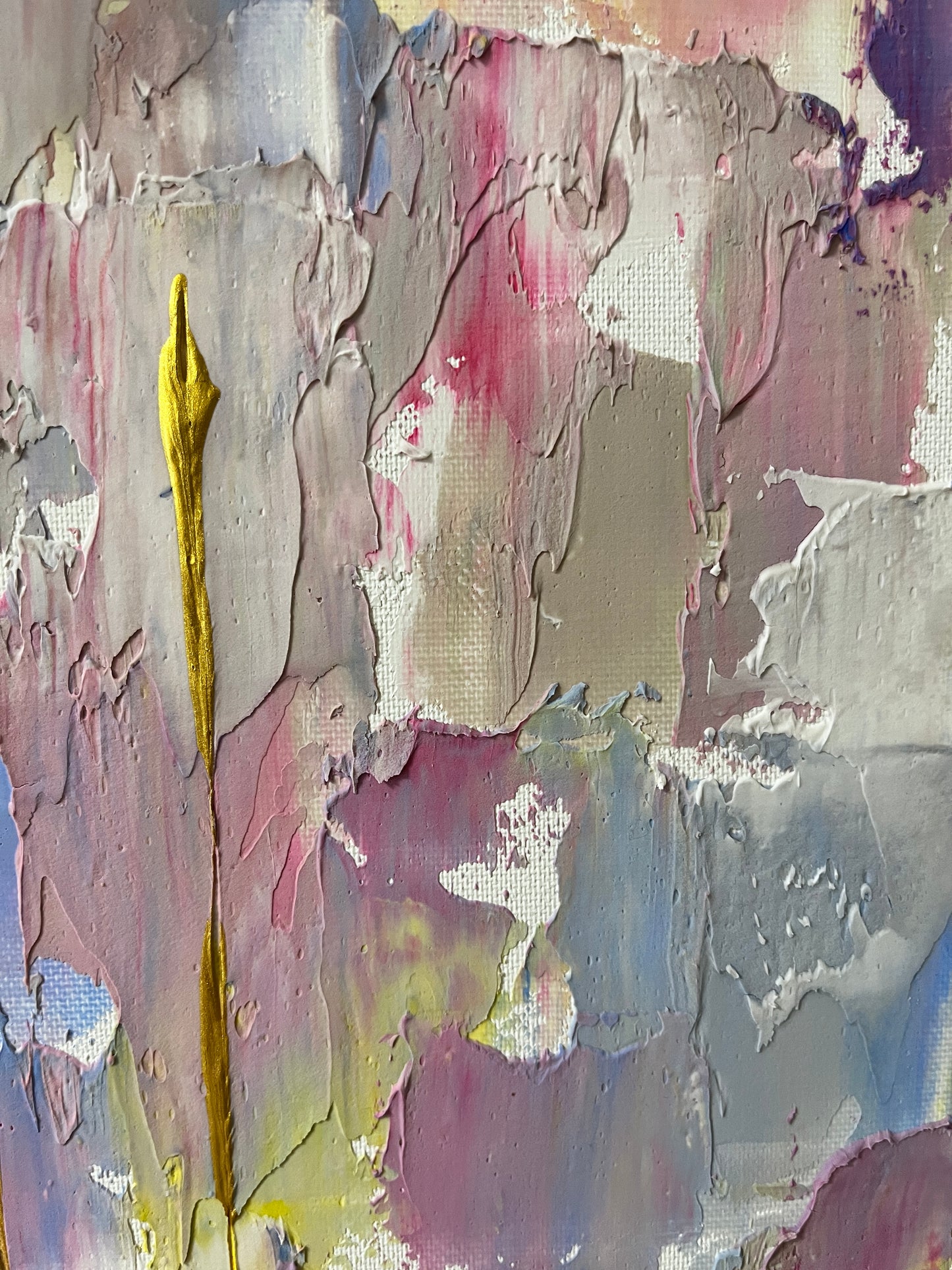 「夢の中で」抽象画 テクスチャーアート F6