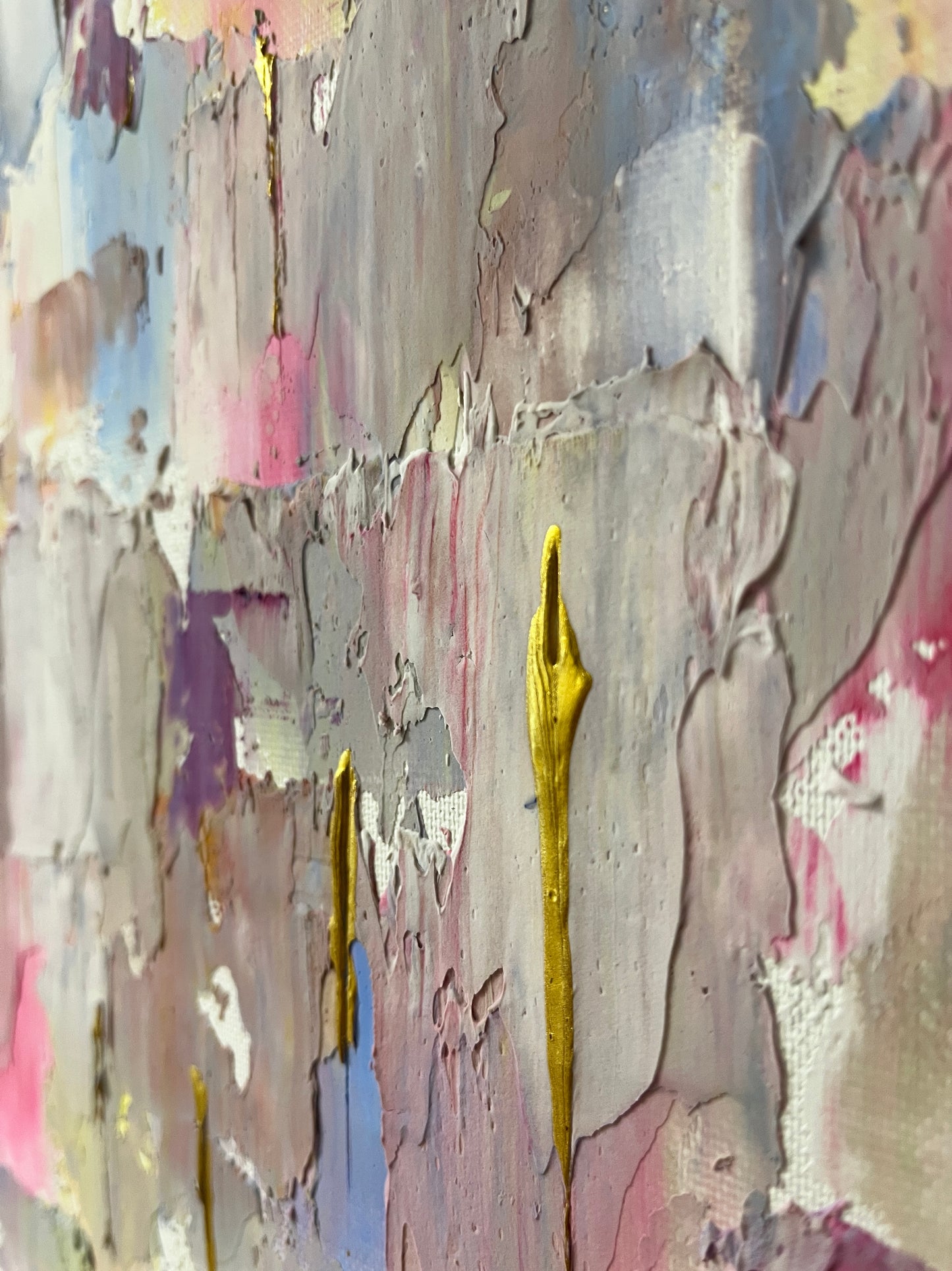 「夢の中で」抽象画 テクスチャーアート F6