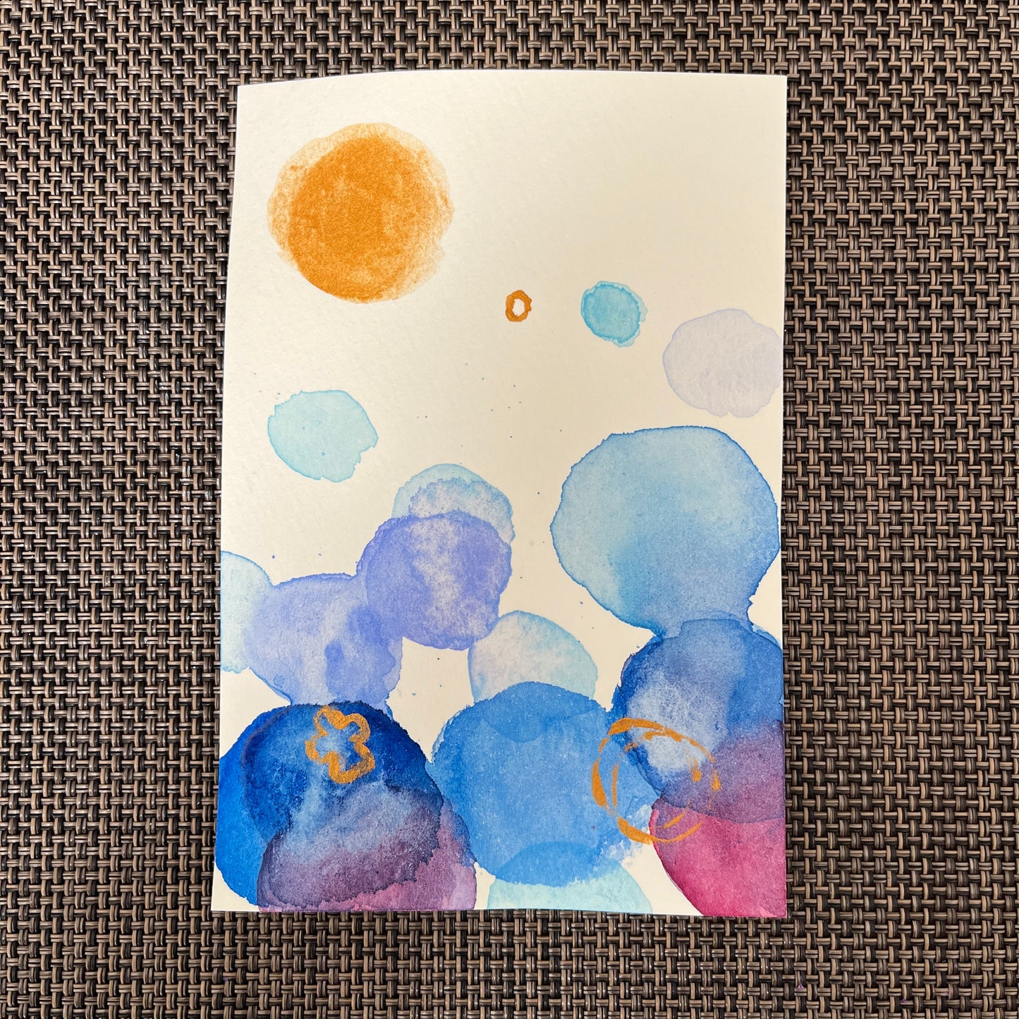 境界との対話 02 ポストカード 4枚セット｜Abstract Watercolor Set (4 pcs) [Free Shipping]