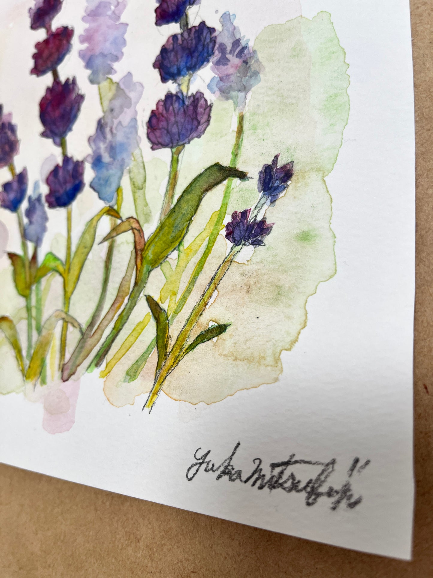 「ラベンダー」 ボタニカルアート B5サイズ 水彩 高級水彩紙