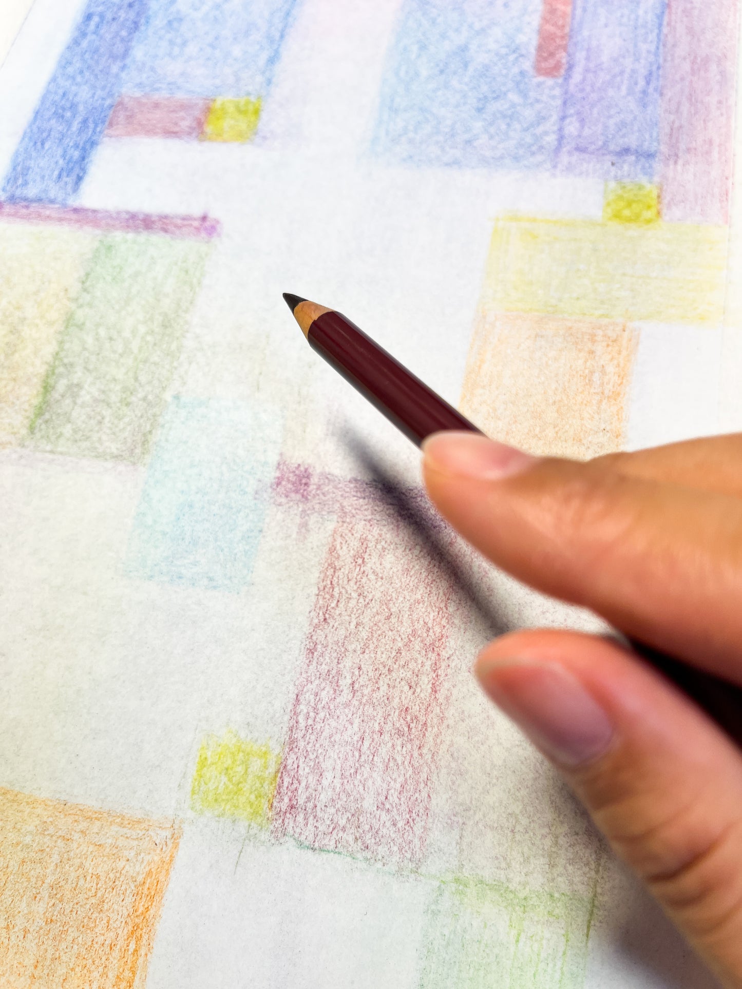 「夢の色片」#02 水彩 パステル A4サイズ ケント紙 額装済み