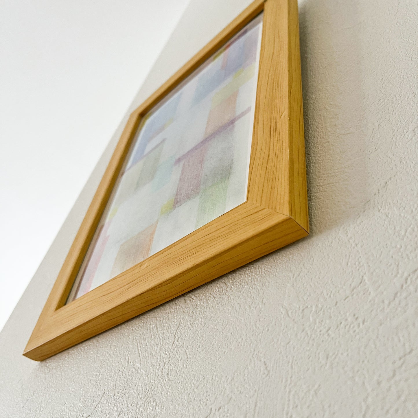 「夢の色片」#02 水彩 パステル A4サイズ ケント紙 額装済み