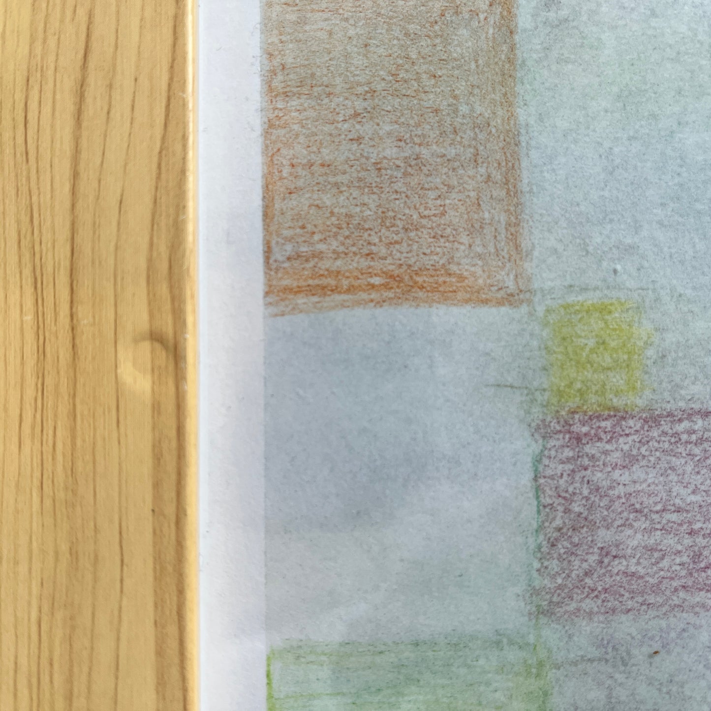 「夢の色片」#02 水彩 パステル A4サイズ ケント紙 額装済み