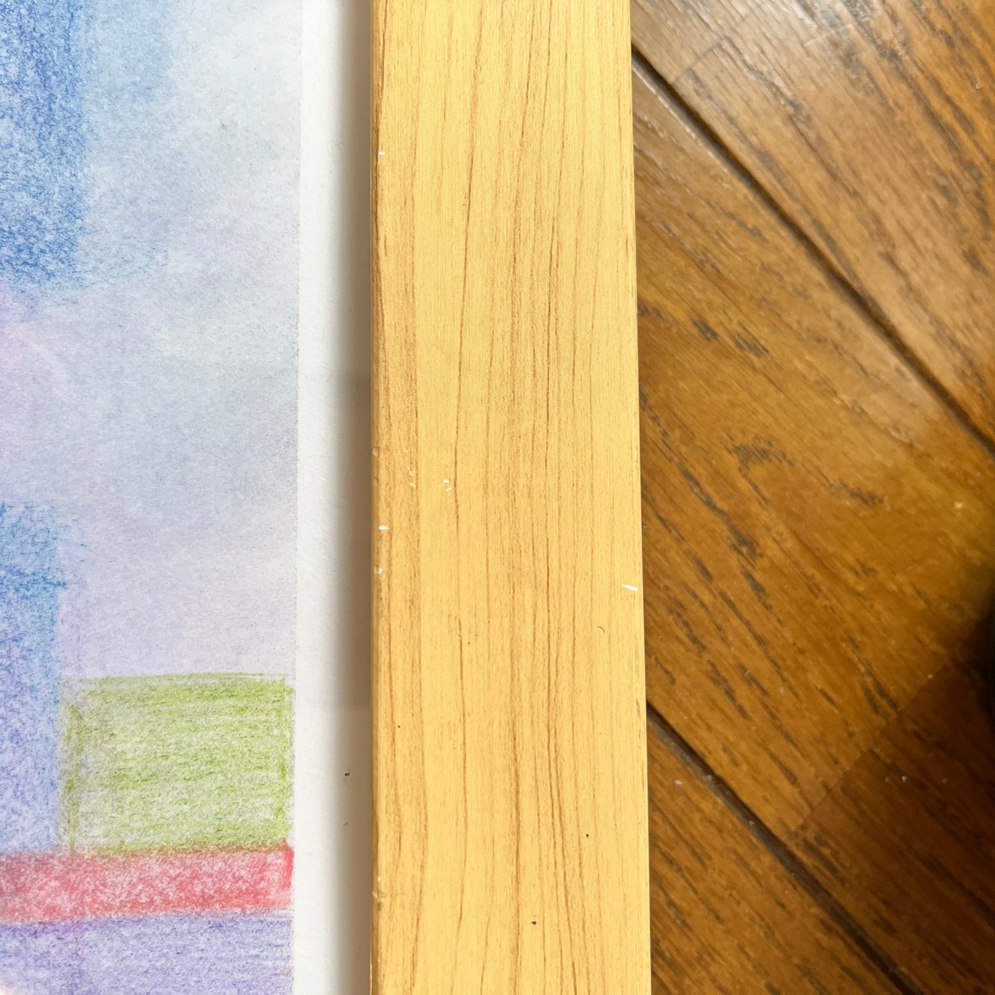 「夢の色片」#02 水彩 パステル A4サイズ ケント紙 額装済み