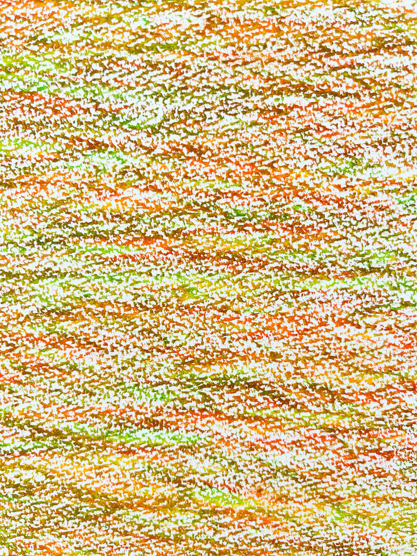 「メランジの世界#02  黄色」オイルパステル 抽象画 B5サイズ