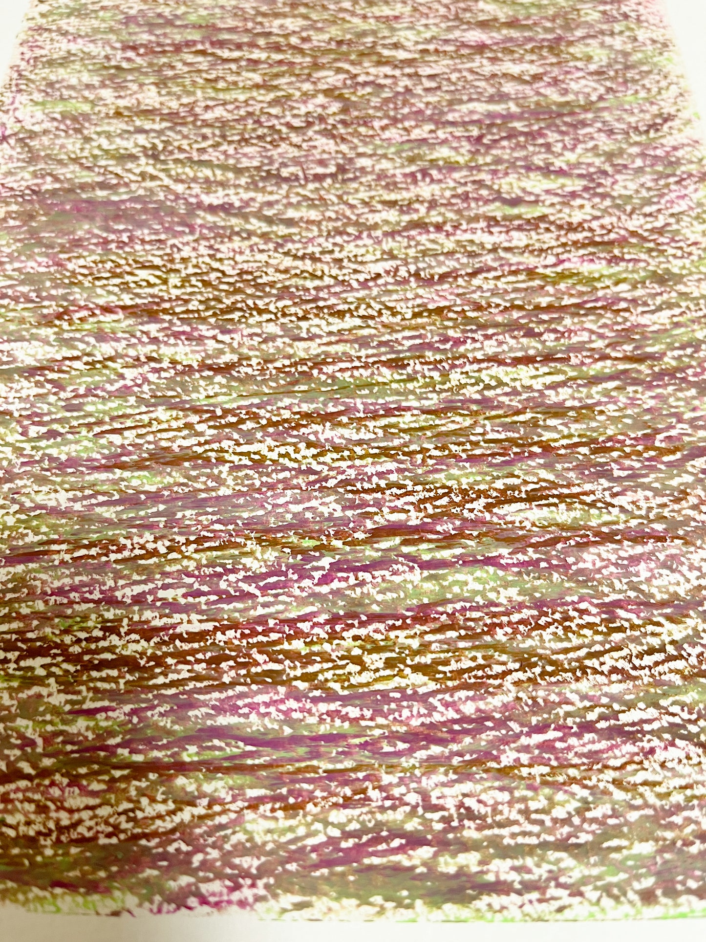 「メランジの世界#03  アメトリン」オイルパステル 抽象画 B5サイズ