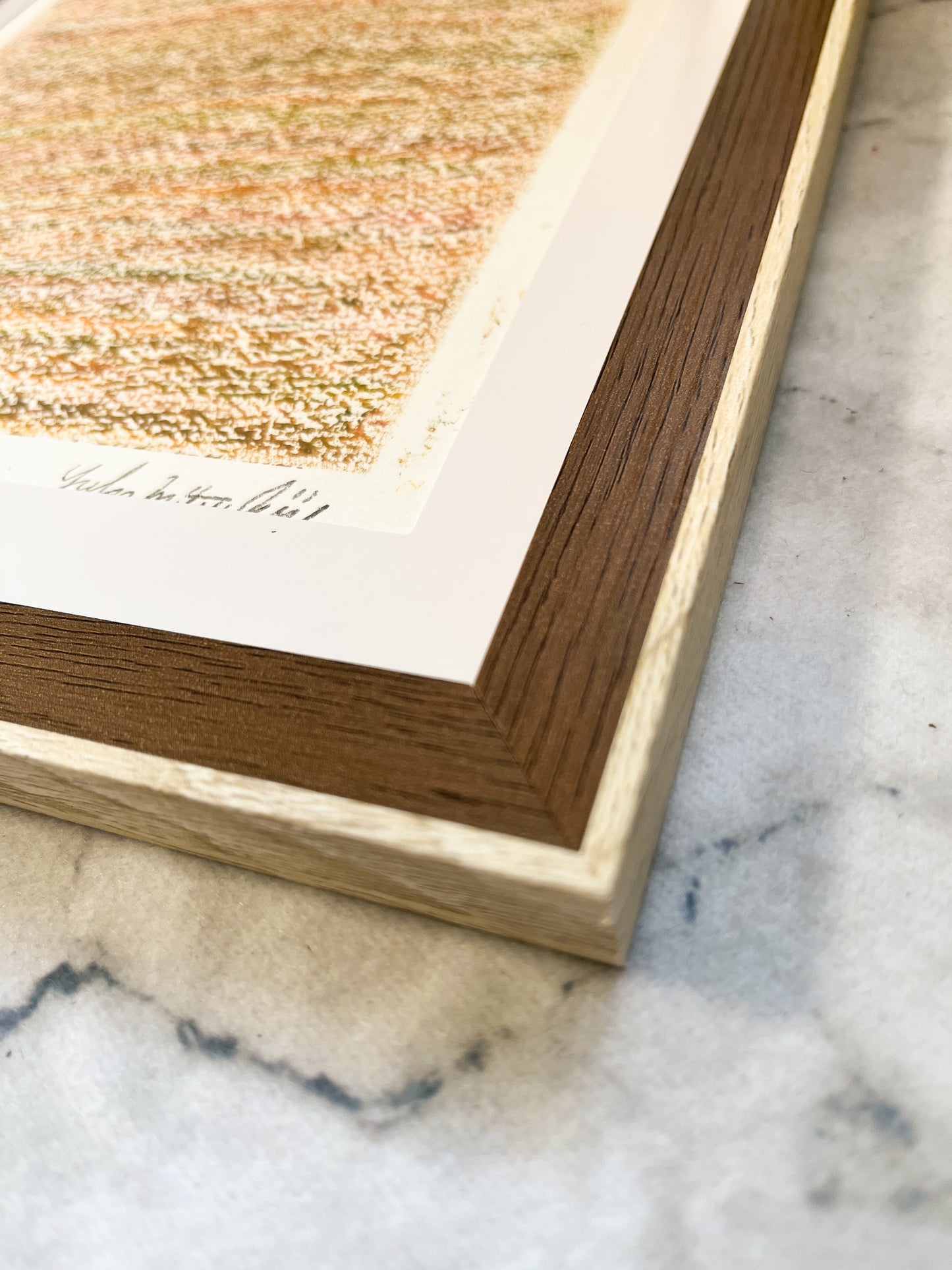 「メランジの世界#05  ほっこり」オイルパステル 抽象画 B5サイズ