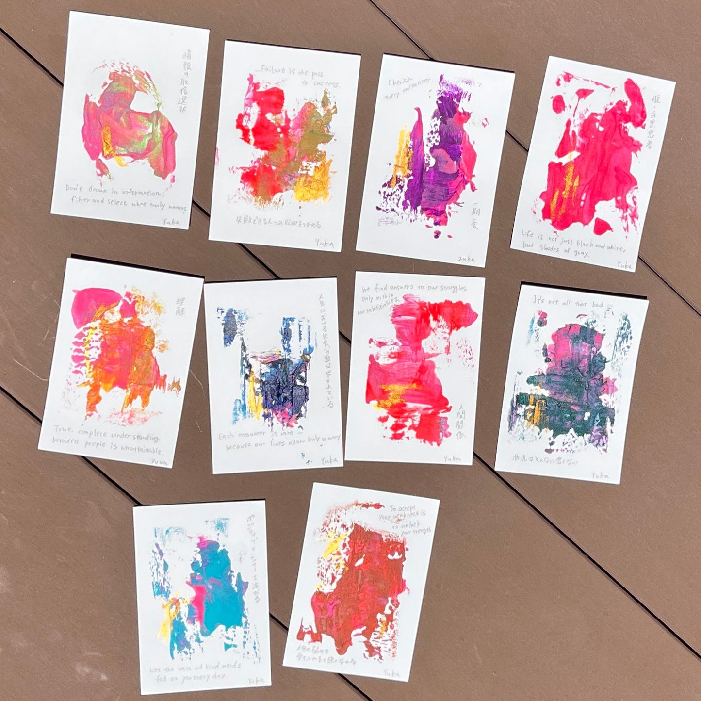 【チャリティ企画】手描きアファメーションカード｜Handmade Affirmation Cards | Charity Donation [Free Shipping]