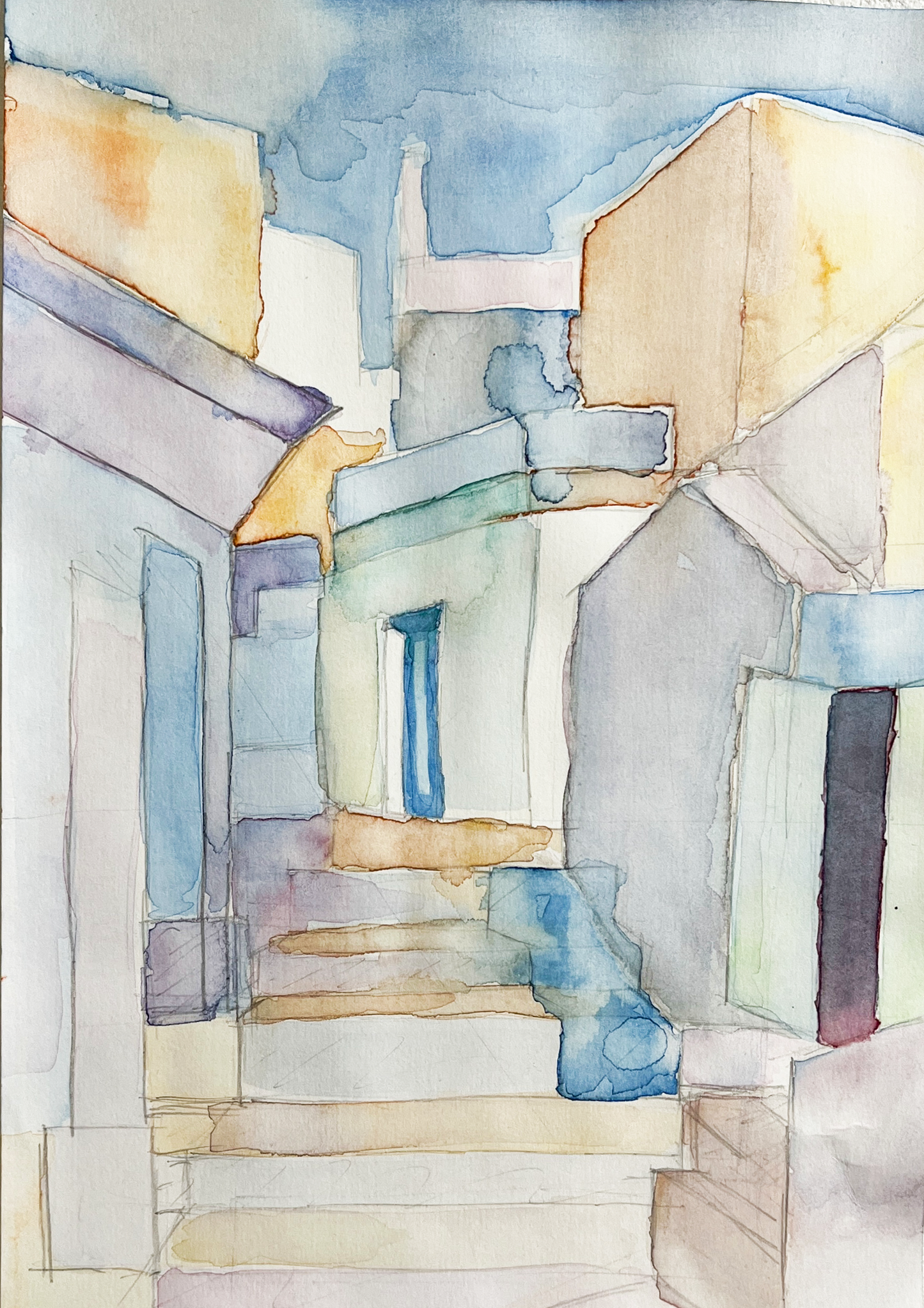 Digital Download "A European Streetscape" Downloadable Reproduction (A4 Print / High Resolution PNG / 2 Pages)